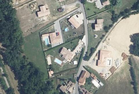 Vue aérienne du Camping le Domaine du Merle Roux à Baix