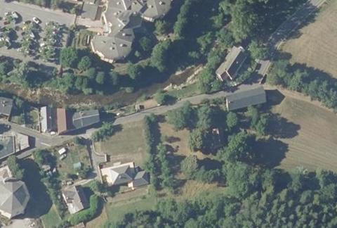 Vue aérienne du Camping le Jardin des Cévennes à Meyrueis