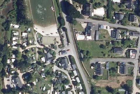 Vue aérienne du Camping le Moulin des Oies à Belz