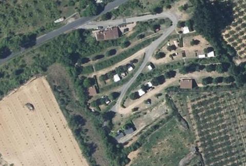 Vue aérienne du Camping le Papillon à La Cresse