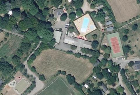 Vue aérienne du Camping le Pré Morjal à Ispagnac