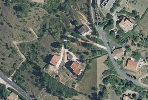 Vue aérienne du Camping le Randonneur à Mostuéjouls