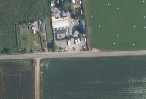 Vue aérienne du Camping le Robinson à Colleville-sur-Mer