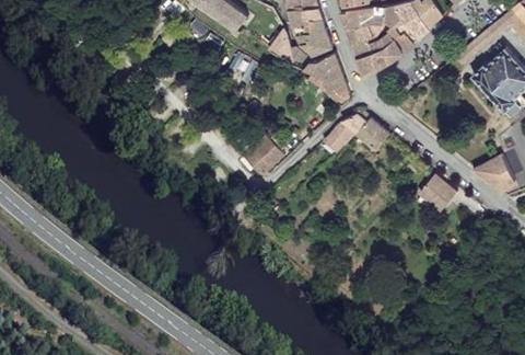 Vue aérienne du Camping le Val d’Aleth à Alet-les-Bains