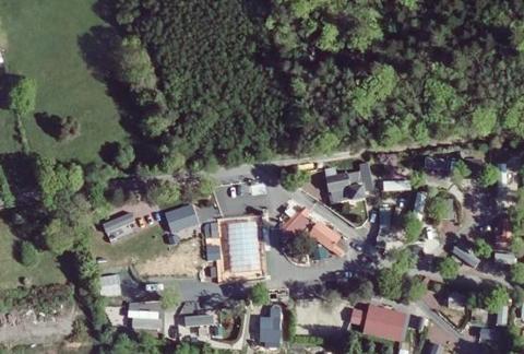 Vue aérienne du Camping le Village Vert à Tollevast