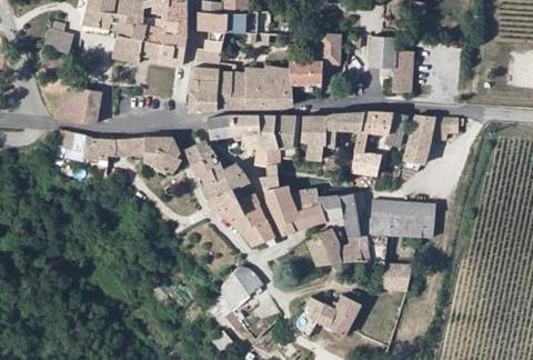 Vue aérienne du Camping les Acacias à Vercheny