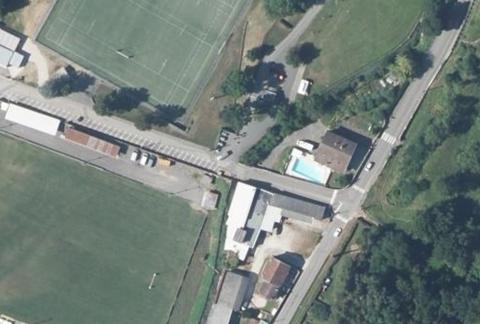 Vue aérienne du Camping les Bords de Lyonne à Saint-Jean-en-Royans