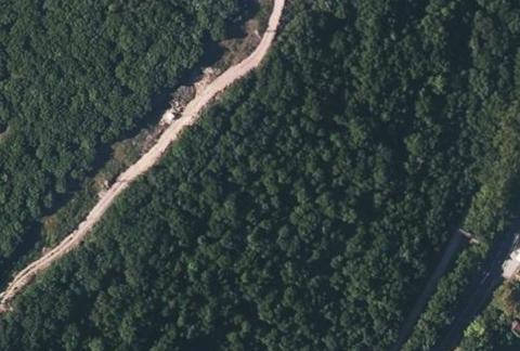 Vue aérienne du Camping les Cerisiers du Jaur à Saint-Pons-de-Thomières
