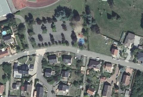 Vue aérienne du Camping les Cigognes à Cernay