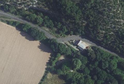 Vue aérienne du Camping les Cournoulises à Montbrun