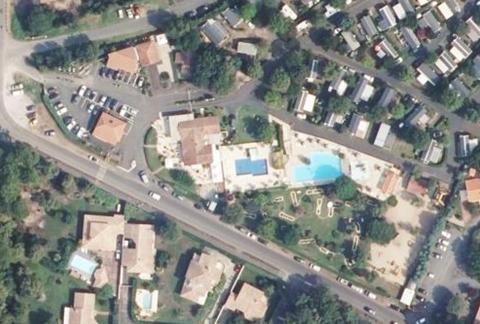 Vue aérienne du Camping les Écureuils à Biscarrosse