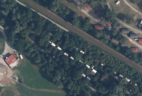 Vue aérienne du Camping les Îles à Passy