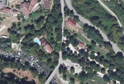 Vue aérienne du Camping les Millieres à Choranche