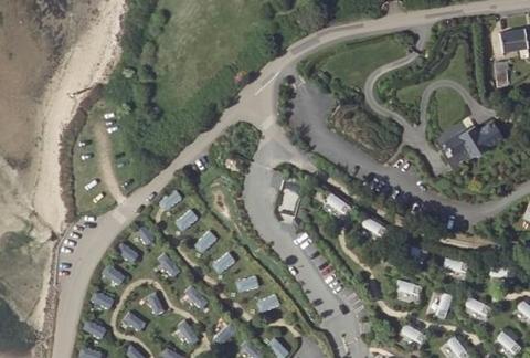 Vue aérienne du Camping les Mouettes à Carantec