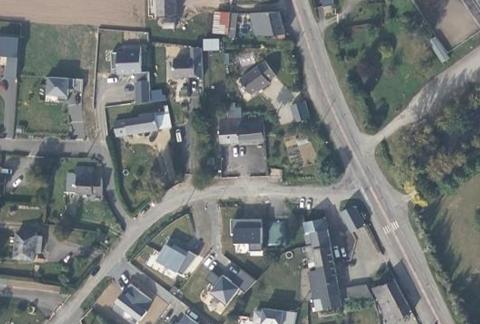 Vue aérienne du Camping les Peupliers à Tinténiac