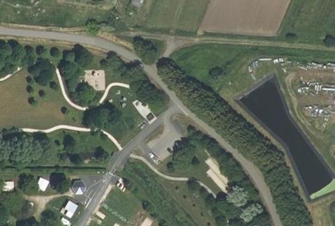 Vue aérienne du Camping les Rives du Douet à Doué-la-Fontaine