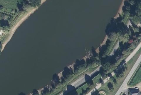 Vue aérienne du Camping les Rives du Lac à Châtillon-en-Vendelais