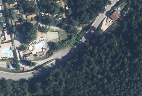 Vue aérienne du Camping les Sables à Tournon-sur-Rhône