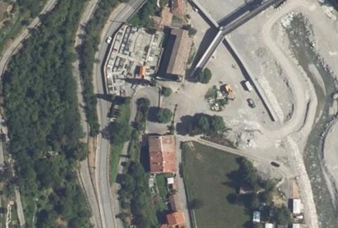 Vue aérienne du Camping les Templiers à Roquebillière
