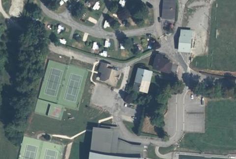 Vue aérienne du Camping les Thézières à Taninges
