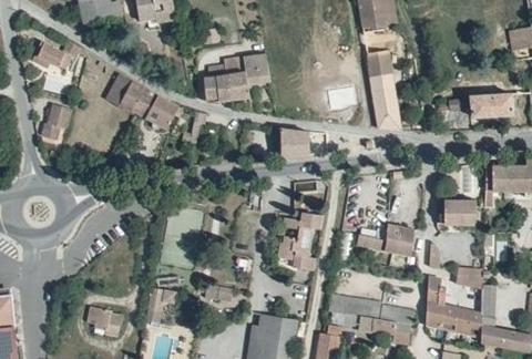 Vue aérienne du Camping les Verguettes à Villes-sur-Auzon