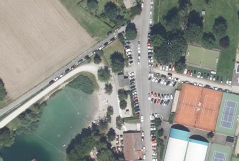 Vue aérienne du Camping Municipal de Gambsheim à Gambsheim