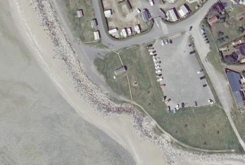 Vue aérienne du Camping Municipal de la Baie à Saint-Jean-le-Thomas