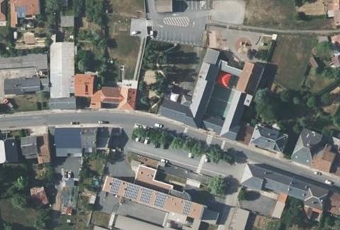 Vue aérienne du Camping Municipal de la Franquèze à Alban