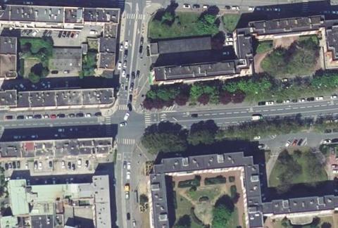 Vue aérienne du Camping Municipal de la Licorne à Dunkerque