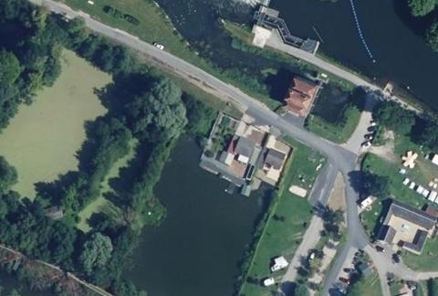 Vue aérienne du Camping Municipal de Long la Peupleraie à Long