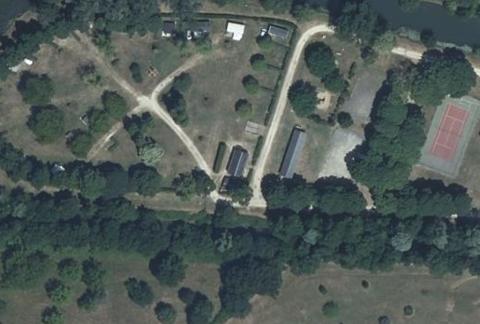 Vue aérienne du Camping Municipal Île de la Claise à Abilly
