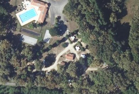 Vue aérienne du Camping Municipal la Chêneraie à Gabarret