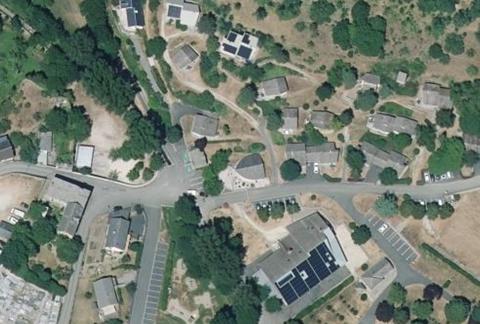 Vue aérienne du Camping Municipal la Vignogue à Chanac