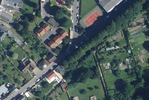 Vue aérienne du Camping Municipal les Poissonniers à Corbie