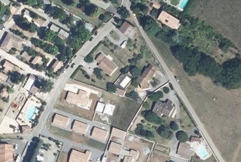 Vue aérienne du Camping Oasis des Garrigues à Vogüé