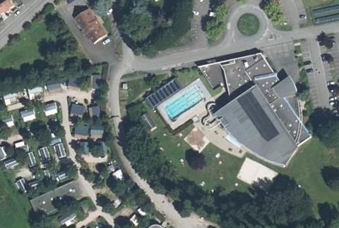 Vue aérienne du Camping Paradis le Giessen à Bassemberg
