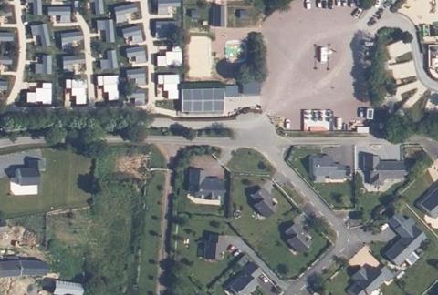 Vue aérienne du Camping Portland à Port-en-Bessin-Huppain