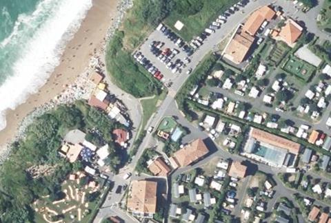 Vue aérienne du Camping Tamaris Plage à Saint-Jean-de-Luz