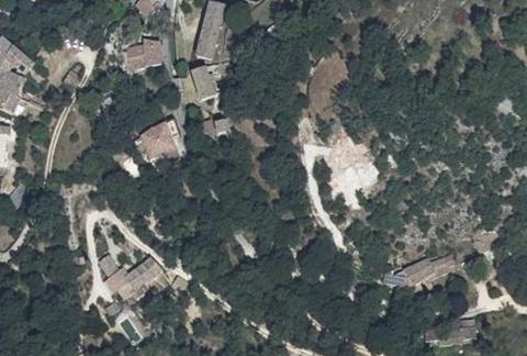 Vue aérienne du Camping Universal à Rochegude