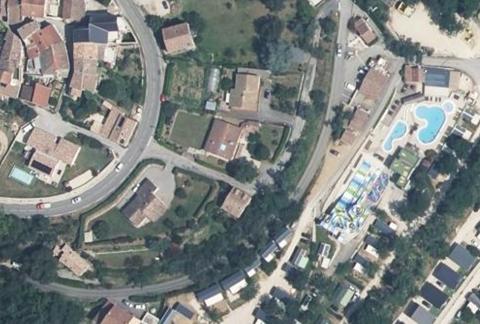 Vue aérienne du Eyrieux Camping à Les Ollières-sur-Eyrieux