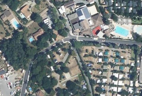 Vue aérienne du Sun Camping à Sampzon