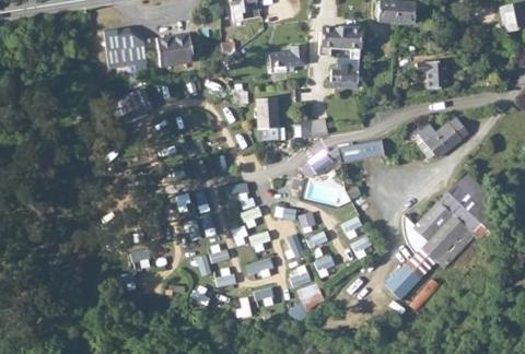 Vue aérienne du West Camping à Perros-Guirec