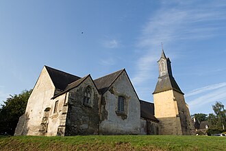 Photo : Eglise Saint Golven et jardin médiéval
